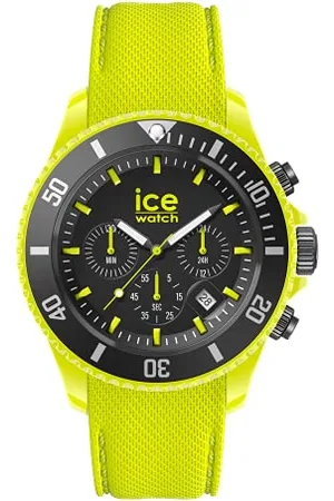 Ice-Watch ICE chrono Neon yellow - Męski żółty zegarek z silikonowym paskiem - Chrono - 019838 (Large)