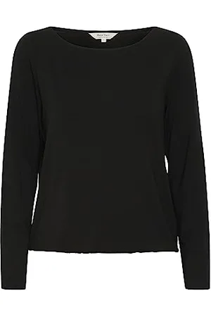 Part Two Damska bluzka z długim wyściełanym rękawem Relaxed Fit Boat Neck Hip Length, , S