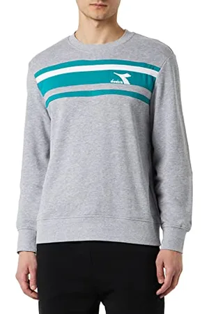 Diadora Męska bluza Crew SLAM, jasny szary melanż, S, , S