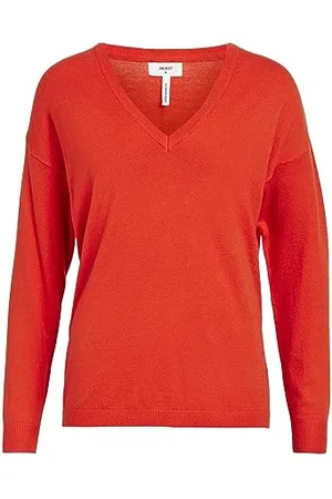 Object Damski sweter z dzianiny, dekolt w serek, , XS