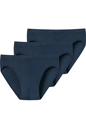 Schiesser Herren 3 PACK Slip Supermini Unterwäsche mit weichem Bündchen - Cotton Stretch Mix