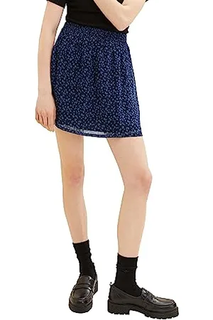 TOM TAILOR Dżinsowa mini spódniczka damska TOM TAILOR z kwiatowym wzorem, , XL