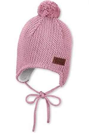 Sterntaler Bommelmütze Strick mit Ohrenklappen, Czapka dziewczęca, Rosa