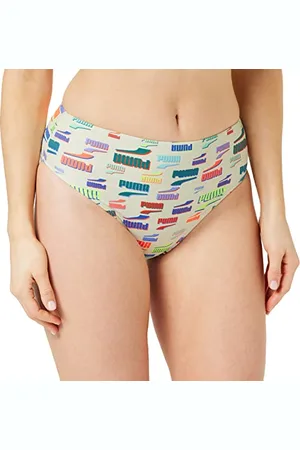 PUMA Damskie bikini z wysokim stanem, białe combo, rozmiar XS, , XS