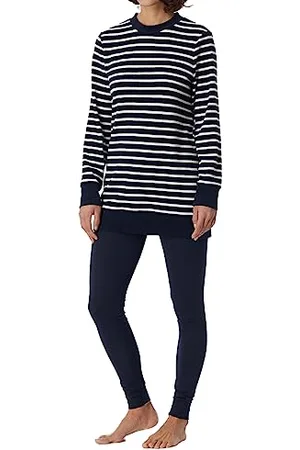 Schiesser Damska piżama z legginsami frotte, miękka i przytulna - Nightwear, , 48