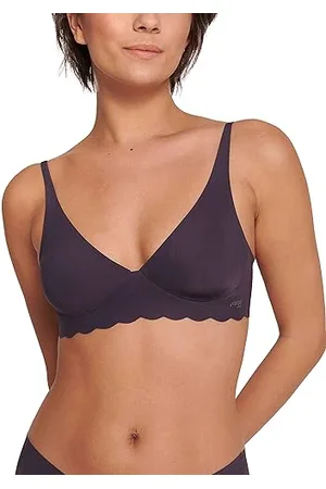 Sloggi Bralette Zero Mikrofibra 2.0 Miękki Biustonosz Bez Wyściełanych Biustonoszy Głębokie Bielizna, Borówka amerykańska, S