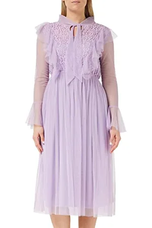 Frock and Frill Damska sukienka z haftem kwiatowym na specjalne okazje, , 40