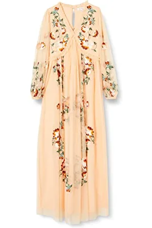 Frock and Frill Damska sukienka z haftem kwiatowym na specjalne okazje, , 36