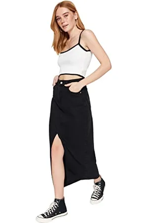 Trendyol Damska spódnica damska prosta Maxi Eine Line Western Skirt, , 40