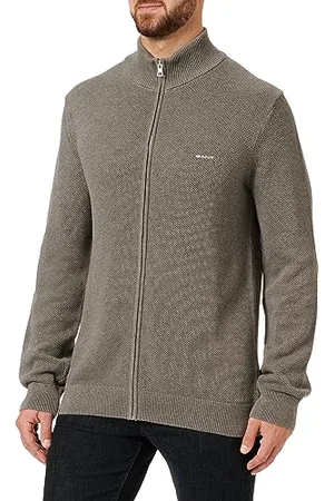 GANT Męski sweter z bawełny pikowanej, , S