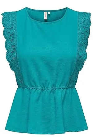 ONLY Bestseller A/S Damskie ONLMETTE SL LACE WVN Top, akwarele, XS, , XS