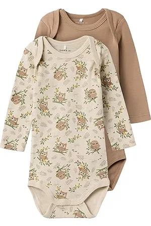 NAME IT Bestseller A/S Unisex NBNBODY 2P LS OWL NOOS Body, 50, , 50