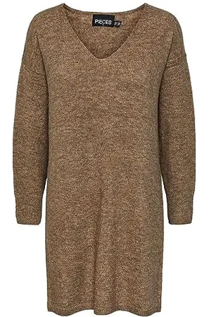 Pieces® Damska sukienka Pcjuliana Ls Neck Knit Dress Noos Bc, , M