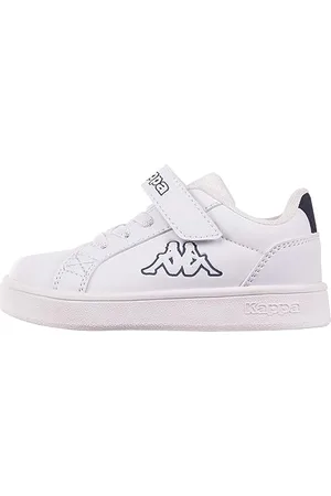 Kappa Deutschland Stylowe buty dla chłopców i dzieci: KELFORD M Unisex Kids Sneaker, White/Navy, 20 EU, , 20 EU