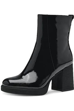 Marco Tozzi Damskie 2-25382-41 botki na obcasie, Black Patent, 38 EU, , 38 EU
