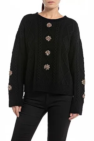 Replay Sweter damski z krótkim rękawem, , XXS