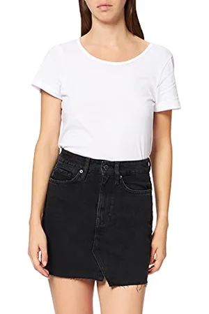 Superdry Damskie mini spódniczki jeansowe, Jessy, czarny, vintage, 24W