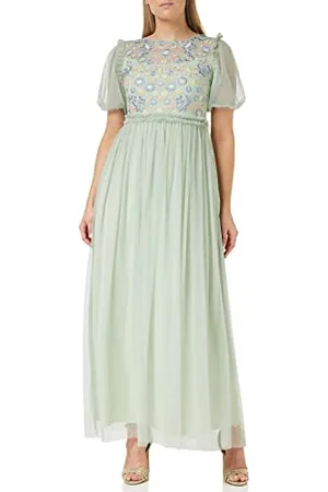 Frock and Frill Damska sukienka z haftem kwiatowym na specjalne okazje, , 40
