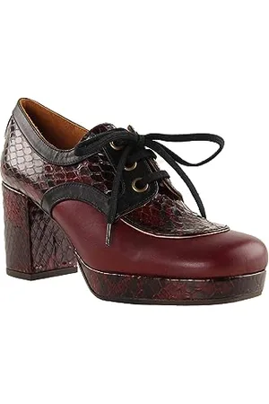 Chie Mihara Damskie OBIZU39 Oxford, Burgundy, Black, 39 EU, , 39 eu