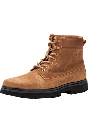 Calvin Klein STIVALETTI UOMO EVA MID LACEUP BOOT SUEDE DESERT/BLK/ORNG