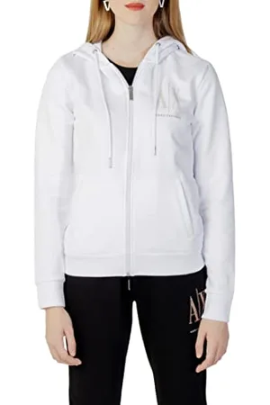 Armani Exchange Studded Icon Zip Up bluza damska z kapturem, , M