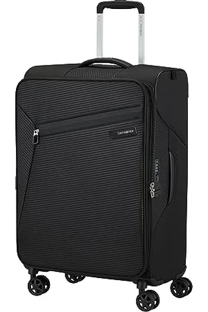 Samsonite Litebeam - Spinner M, rozszerzalna walizka, 66 cm, 67/73 L, czarny (czarny)