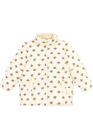 Petit Bateau Mała kurtka puchowa dla dziewczynki, Avalanche White/Multico, 3 lat