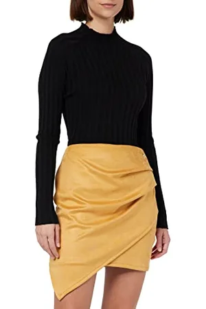 KENDALL + KYLIE KENDALL & KYLIE Damska spódnica K&k W Suede Uneven Kkw3715006, Honeycomb, M