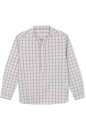 Gocco Koszula Mao Niebieskie Plaid, , 7-8 lat