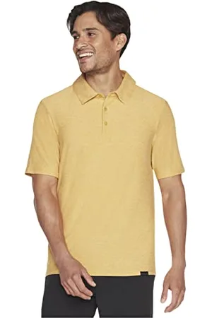 Skechers Męska koszulka polo GODRI na cały dzień, żółta, XL, , XL