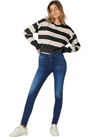 Noisy May Damski sweter Nmzoe L/S O-Neck Crop Knit Noos, , L