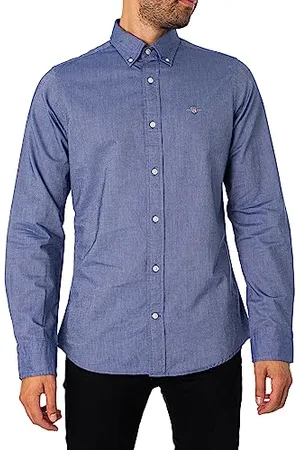 GANT Męska koszula Slim Oxford, klasyczna koszula, , standardowa, , L