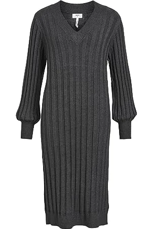 Object Objalice L/S Sukienka z dzianiny Noos, Ciemnoszary, M dla kobiet, , M