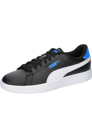 PUMA Mixed Kids Smash 3.0 L Jr Basket, Czarna Białe Wyścigi Niebieski, 37.5 EU