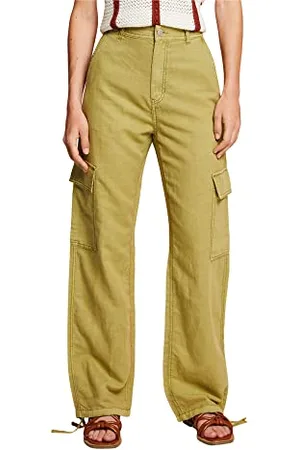 ESPRIT Edc by Damskie spodnie 043CC1B321, 325/PISTACHIO zielone, 42, , 42