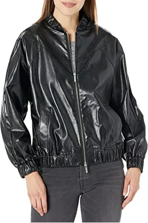 Armani Exchange Damska kurtka z błyszczącą metalową płytką, , L