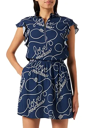 Moschino Damska sukienka w talii cinched, , 40