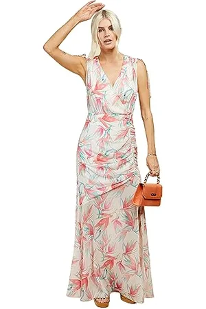 Little Mistress Sukienka maxi z kwiatowym nadrukiem, wielokolorowa, , 38