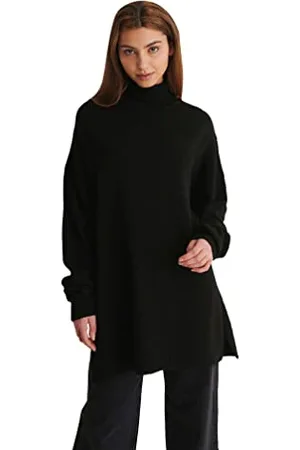NA-KD Damski sweter z dzianiny z boku, , XXL