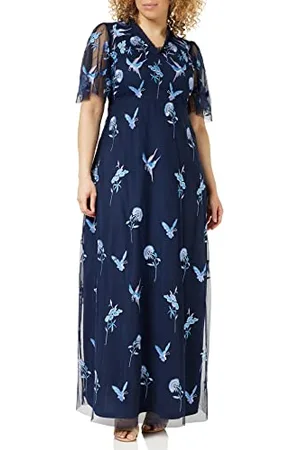 Frock and Frill Damska sukienka z haftem kwiatowym na specjalne okazje, , 36