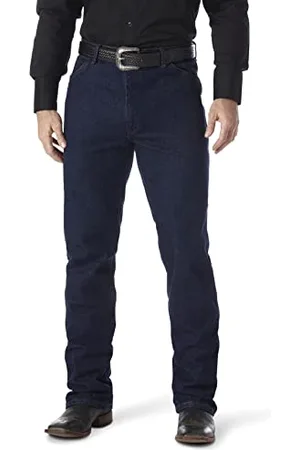 Wrangler Męski kowbojski krój regularny prosty dżinsy, , 34W x 32L