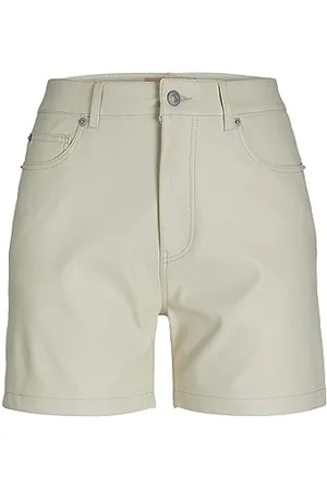 JACK & JONES Damskie szorty JJXX JXKENYA ze sztucznej skóry, Seedpearl/szczegóły: matowe, M