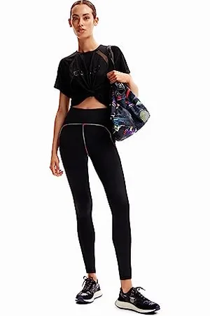 Desigual Legginsy BLAKI, XXL, 2000 czarne, , XXL