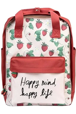 Grupo Erik Ana Marin Backpack | 37 x 33 x 12 cm - 14.6 x 13 x 4.7 inches | School Bag | Rucksack | Backpack For School | Cool Gifts | Strawberry Backpack