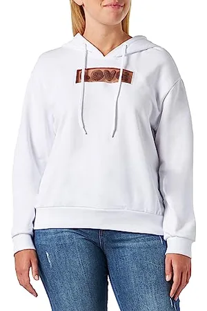 Moschino Damska bluza z kapturem o regularnym kroju z długim rękawem, , 38