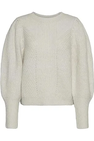 VERO MODA Bestseller a/s Damski sweter VMPEKAN LS O-Neck Blouse GA Boo, brzoza/szczegóły: W melanż, S