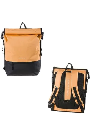 Karen Walker 42139-244 - Lifestylowy zwijany plecak Mika Peach z komorą główną, przegrodą na laptopa, ergonomiczną wyściółką pleców, klamrami push-fit, wodoodporny, ok. 21 l pojemności