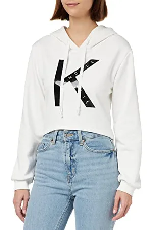 KENDALL + KYLIE KENDALL & KYLIE Damska bluza z kapturem K&k W Cropped Loose Hoody Kkw3711613, , XS