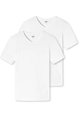 Schiesser Herren 2 Pack Unterhemd V-Ausschnitt - Cotton