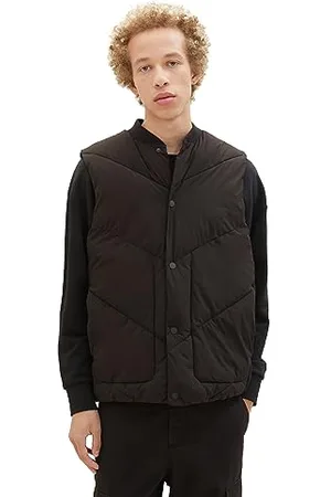 TOM TAILOR Męska kamizelka 1037383, 29999-Black, XL, , XL
